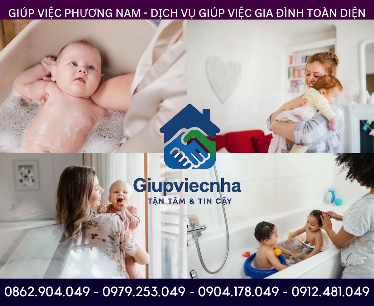 Đội ngũ chuyên nghiệp: Nhân viên tắm bé kinh nghiệm