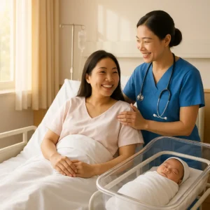 Dịch vụ chăm sóc mẹ và bé sau sinh tại bệnh viện Hùng Vương