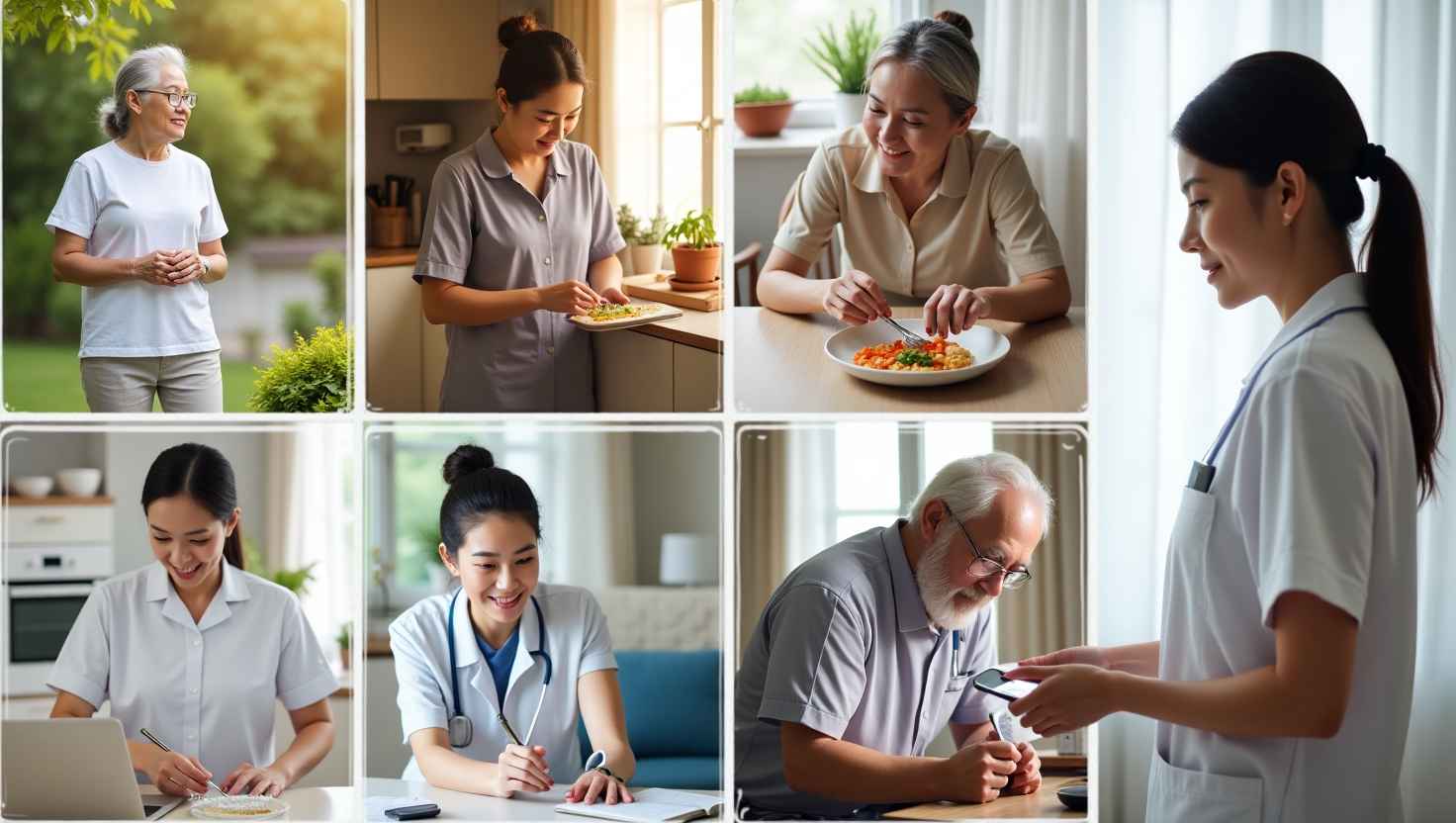 Chế độ ăn uống khoa học: Trông người già tại nhà ở Bình Thuận có dinh dưỡng đầy đủ