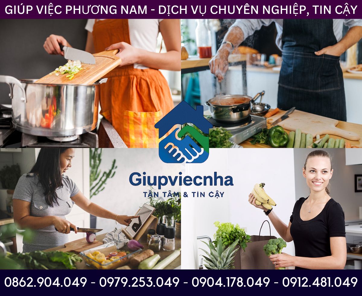 Tiết kiệm thời gian: Thuê giúp việc nấu ăn Gò Vấp giúp gia đình bận rộn có bữa ăn nhanh chóng.