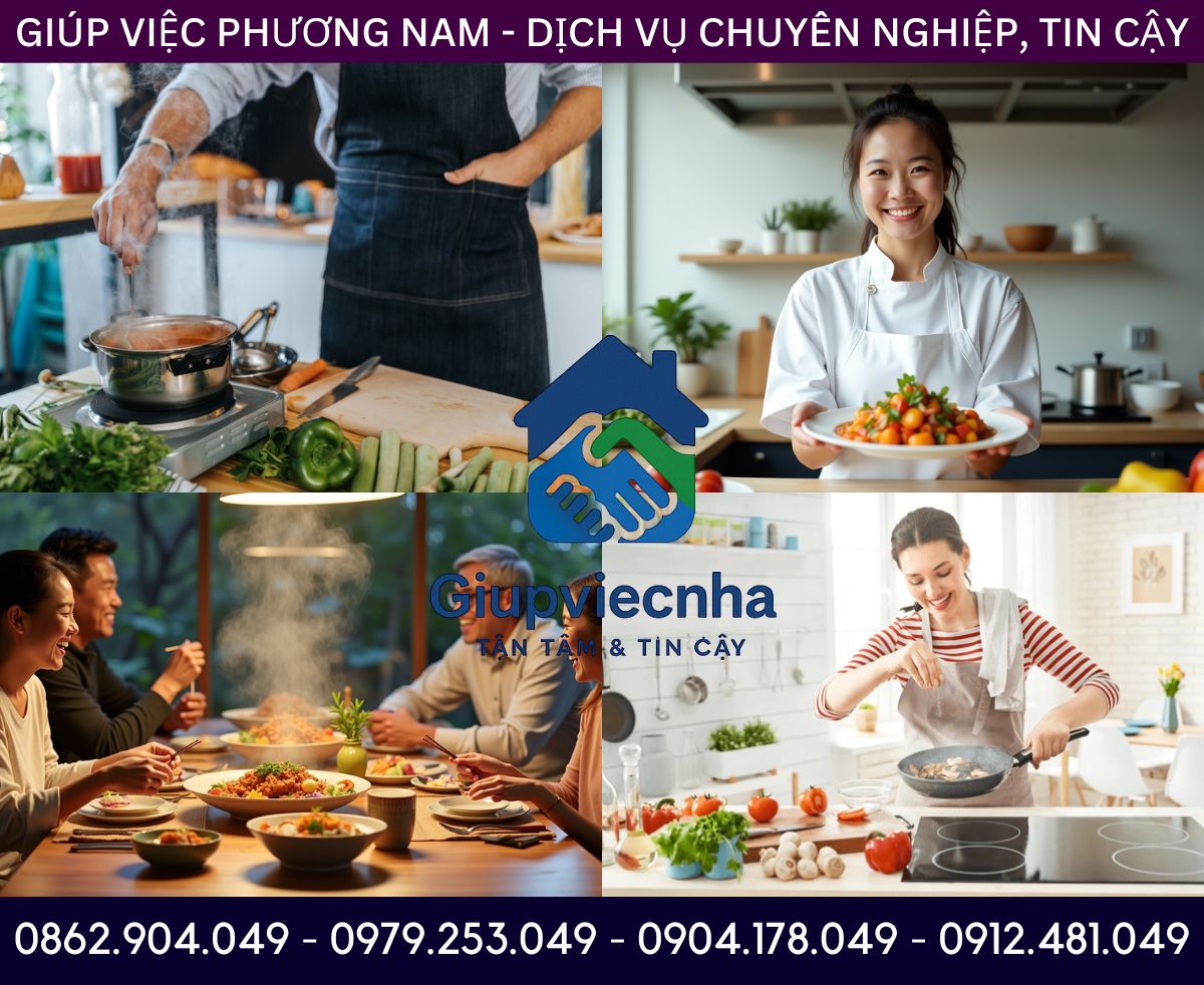 Linh hoạt thời gian phục vụ: Tìm người nấu ăn tại nhà Quận 8 TPHCM với lịch trình linh hoạt, đáp ứng nhu cầu bận rộn của gia đình.