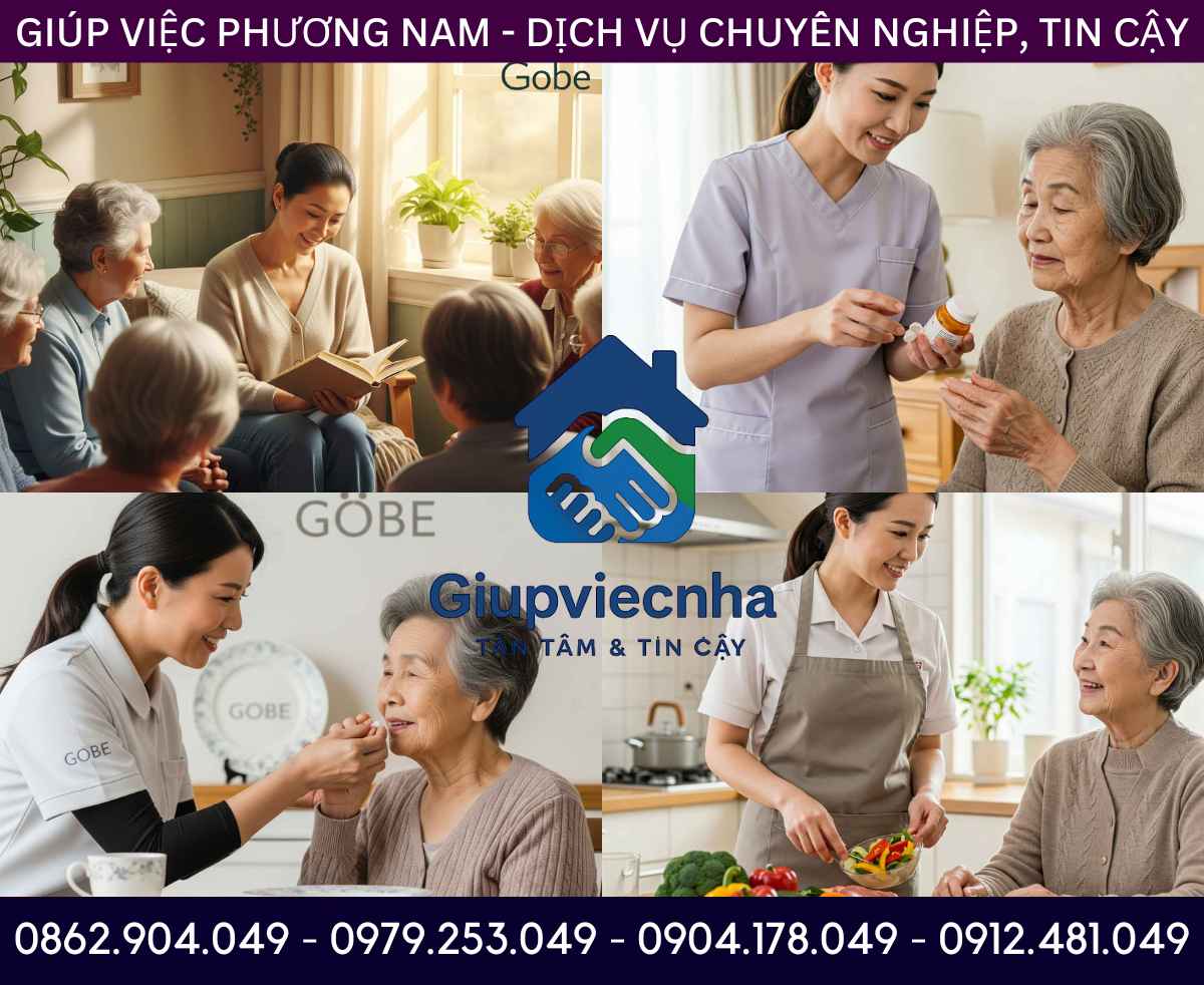 Đào tạo chuyên nghiệp: Công ty cung cấp người chăm sóc người già tại nhà Hòa Bình uy tín