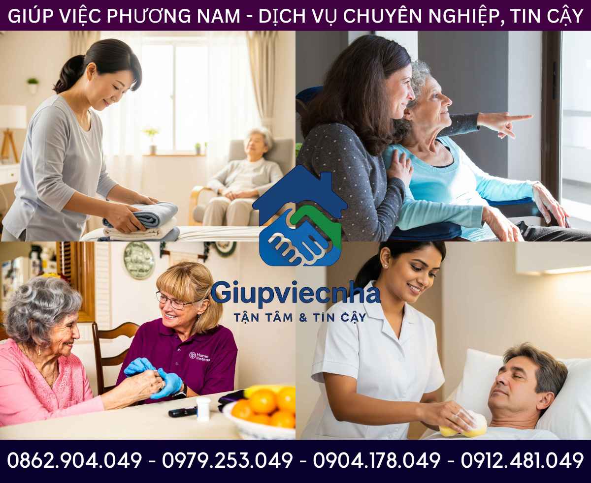 Đội ngũ nhân viên chuyên nghiệp: Dịch vụ nuôi người già tại nhà ở Hòa Bình uy tín