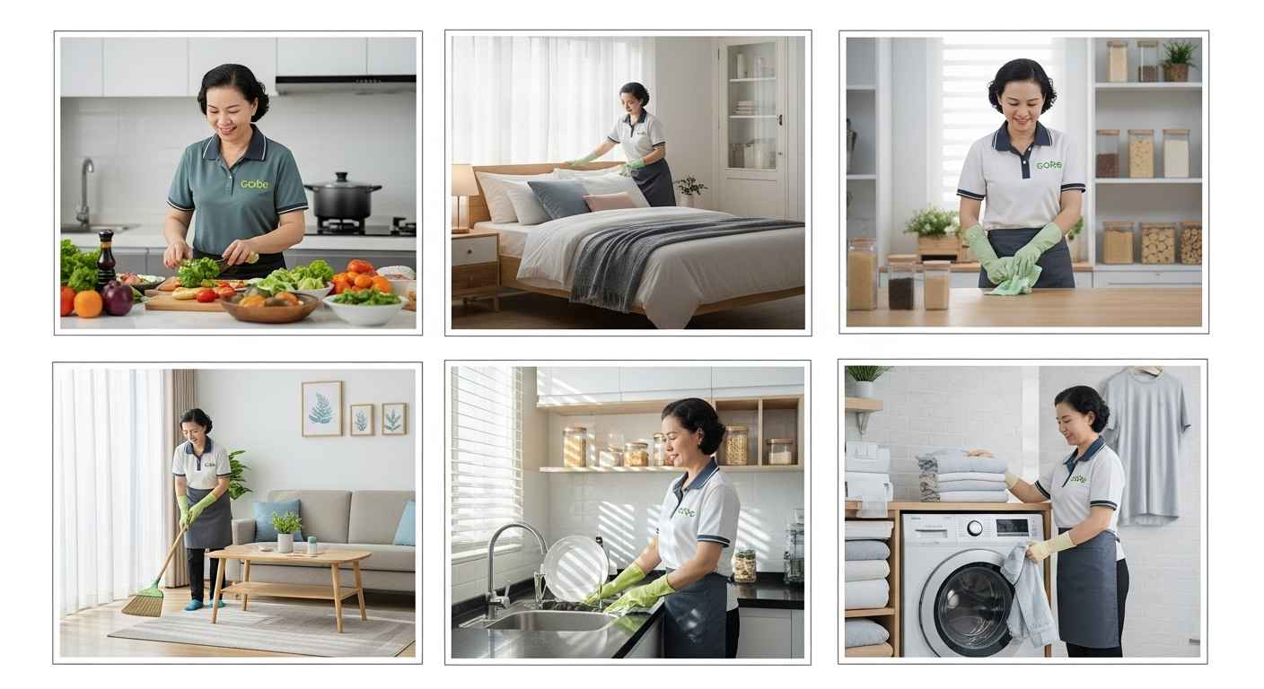 Đội ngũ được đào tạo: Công ty giúp việc nhà Hòa Bình chất lượng cao