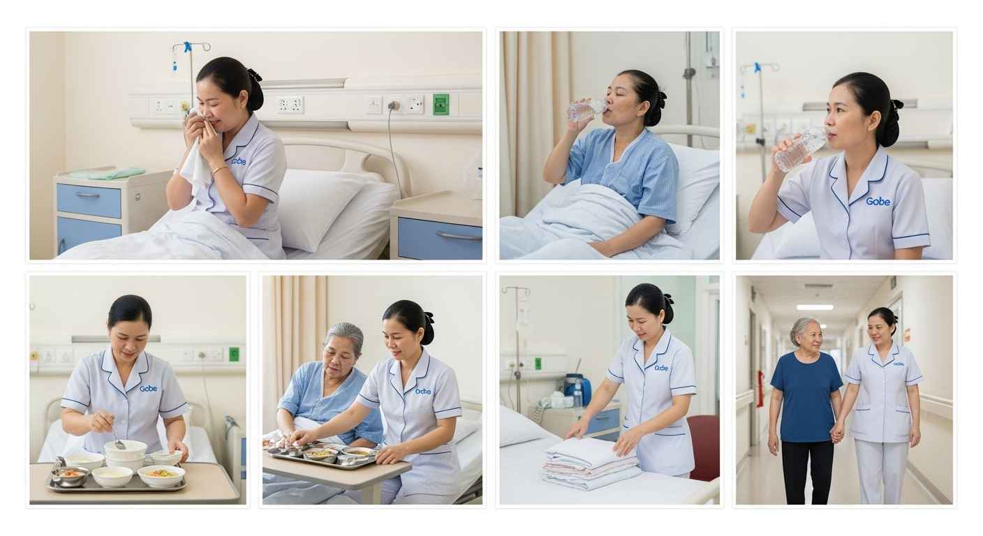 Bảo đảm vệ sinh cá nhân: Dịch vụ nuôi bệnh tại Bệnh viện Bệnh Nhiệt Đới TP.HCM 247