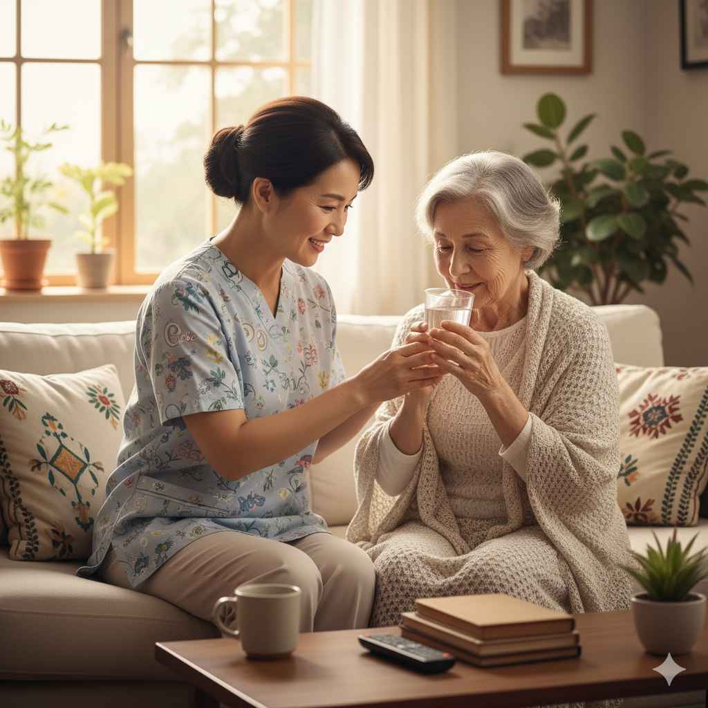 Người chăm sóc người bệnh Kon Tum được đào tạo kỹ