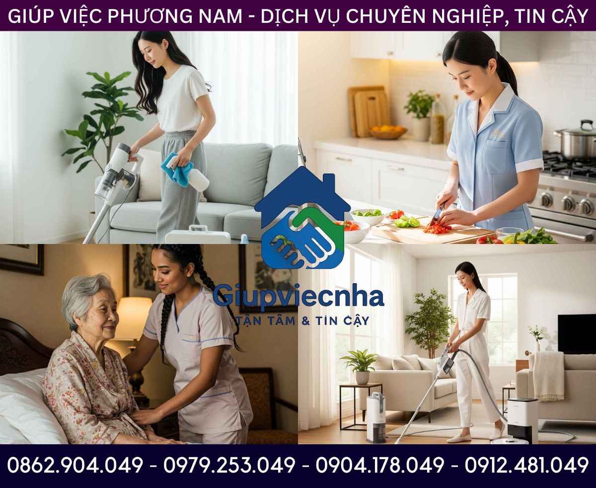 Phù hợp hộ gia đình trẻ: Giúp việc nhà nấu ăn theo giờ ở Quảng Ngãi
