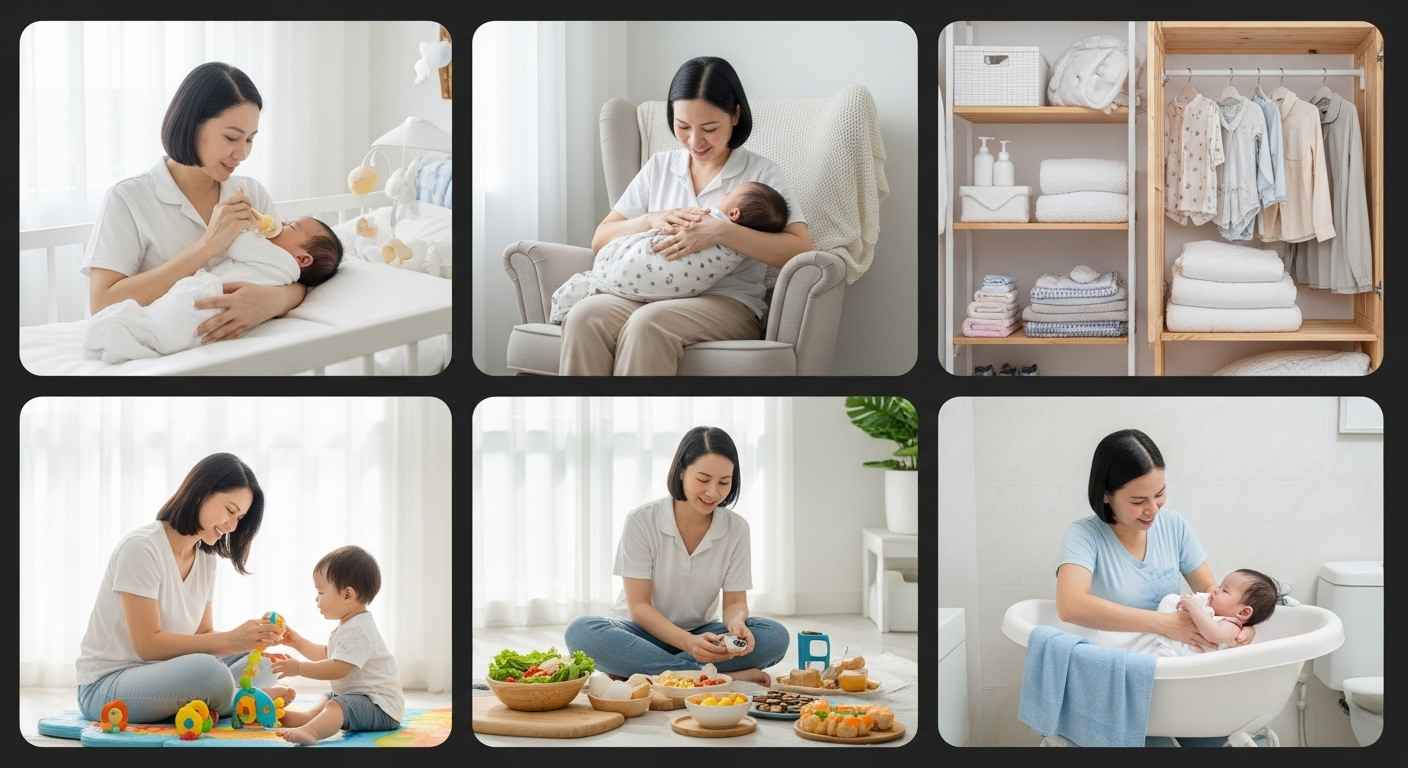 Tiện ích đi kèm: Dịch vụ chăm sóc sau sinh và bé tại nhà Tây Ninh cung cấp dịch vụ bổ sung như giặt ủi, nấu ăn, dọn dẹp.